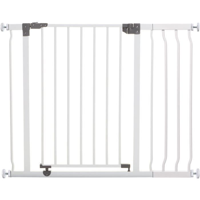 Barrière de sécurité et extension 18 cm - DREAMBABY - LIBERTY - 1 barrière + 1 extension - 93-99 cm - Blanc