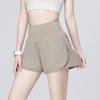 Women's Quick-Dry Anti-Exposure Yoga Shorts - Two-Piece Design, Running/Fitness, Thin Three-Quarter Length