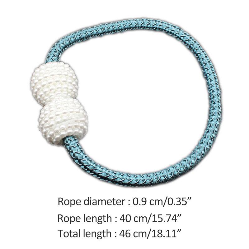 

2x Магнитный зажим для штор из жемчуга Держатели для штор Подхваты Пряжки Зажимы Подвесные шарики Пряжки Подхваты Аксессуары для штор Домашний декор небесно-голубой