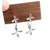 Sophisticated 3D Gardenia Trumpet Flower Earrings: Elegant and Modern Stud Jewelry for Women
