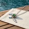 Accesoriu Mini Echipament de Pescuit Colier cu Mulineta, Mini cu Pește Sirena Farmecuri pentru Excursii Casual, Bijuterii Colecționabile pentru Pescari, Cadou pentru Entuziaști Realist
