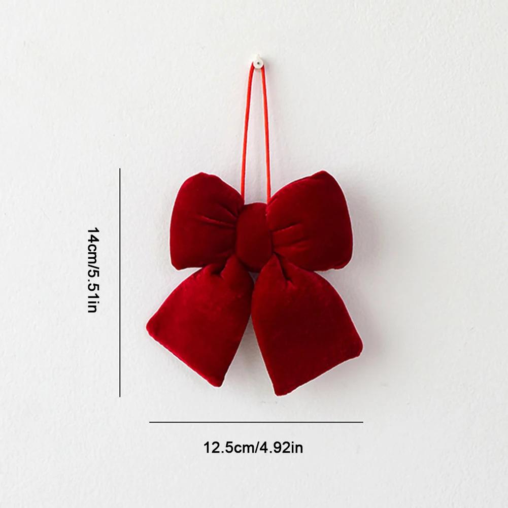 New Year Bow Decoration Christmas Ornament Hanging Bow Pendants Xmas Tree Christmas Tree Decorations