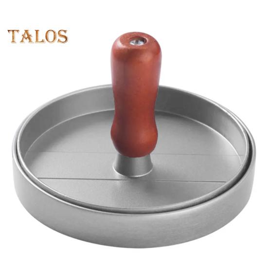 

Прес для гамбургерів 4,5 дюйма з антипригарним покриттям для котлет зі 100 вощеними паперами, міцний прес для фрикадельок для вегетаріанських бургерів барбекю червоний