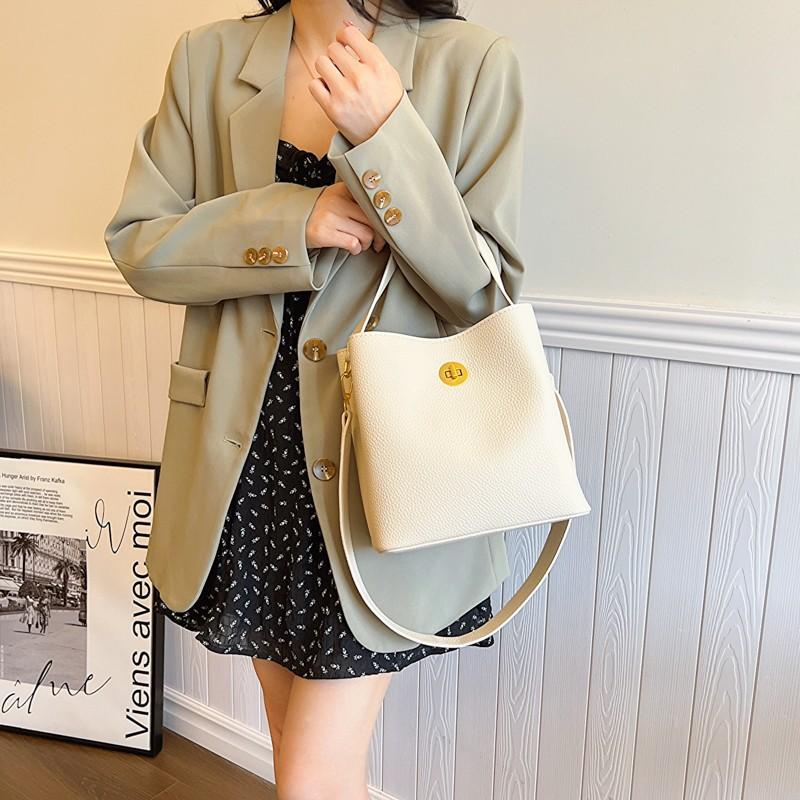 Bag women's 2025 spring and summer new bucket bag high-end women's bag shoulder messenger bag large-capacity handbag women's bag