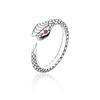 Minimalist Fashion Snake Index Ring For Women Unique Niche Design Pinky Statement Jewelry Cool Tone