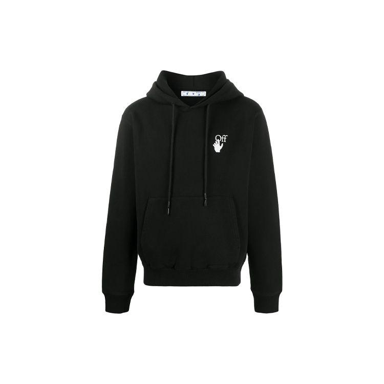 

Off-White Pascal Arrow Slim Hoodie Black/White Men Tops OMBB034F20FLE0041001