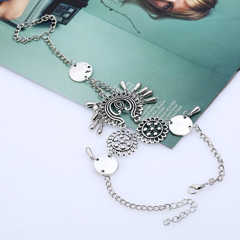 1 Pcs Summer Beach Accessories Woman Foot Jewelry Bohemian Vintage Hollow Carved Toe Ankle Chain For Women