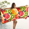 Tropical Fruit Fiesta Beach Towel - Soft, Super Absorbent & Vibrant Design for Summer Fun, Relaxation & Perfect Gift for Friends