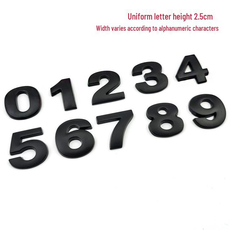 Metall Auto Buchstaben & Zahlen DIY Aufkleber - Herz & Kreatives Schwanz Design