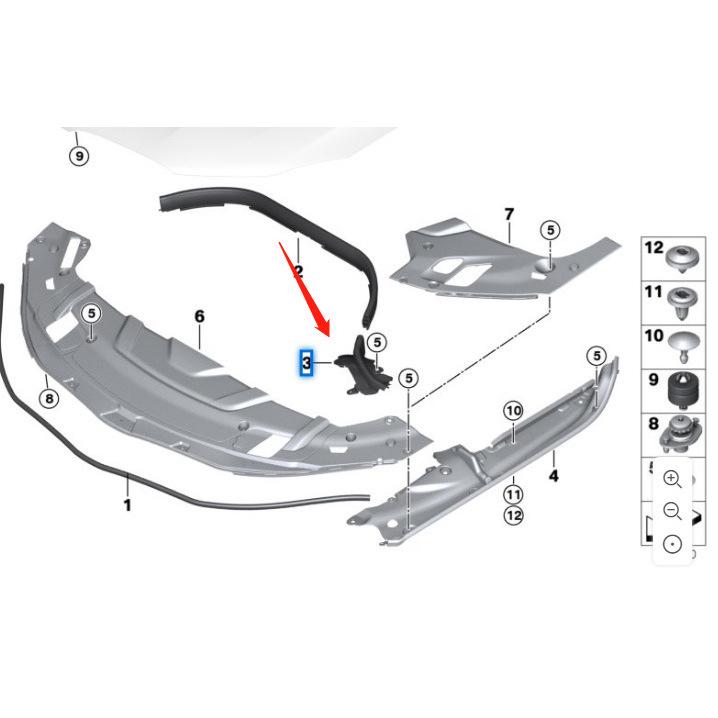 BMW 7 Series G11 Fender Trim for Models 51767347395 & 51767347396