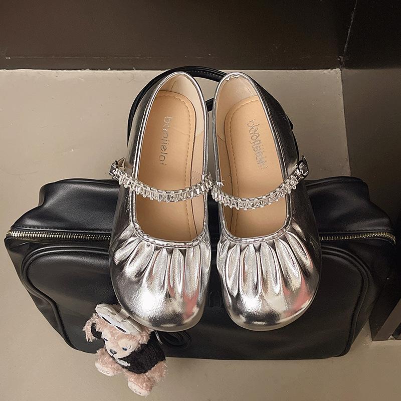 French Mary Jane shoes flat single shoes women's summer 2025 new outer wear skirt soft sole soft surface comfortable women's shoes