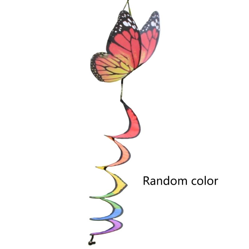Hanging Butterfly Curlie Wind Spinners Twisters for Dynamic Balcony Home Garden Eye Catching Indoor Outdoor Decoration