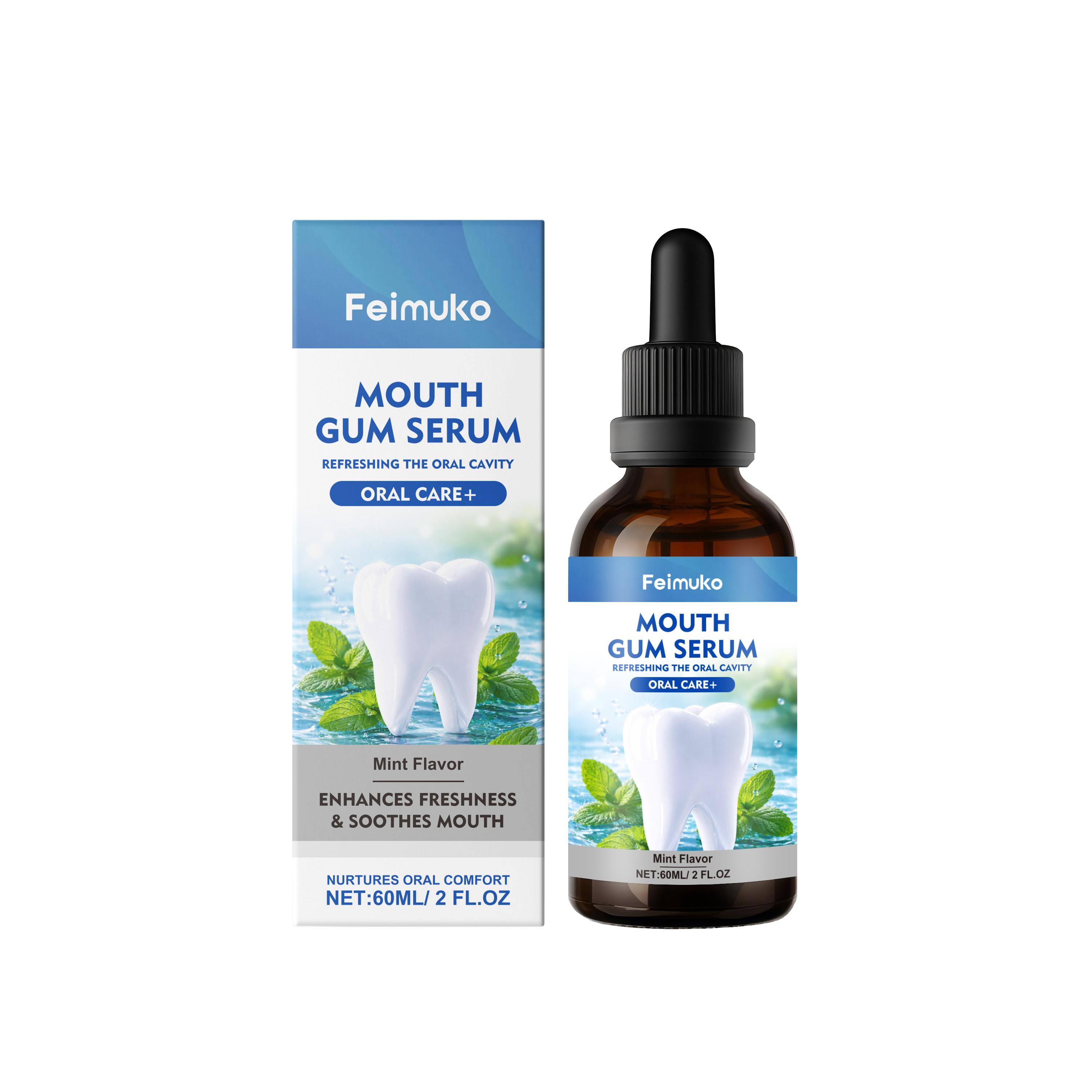 

Feimuko Mouth Gum Serum 60ML Mint Flavor Refreshing Oral Care Soothes Mouth Enhances Freshness Nurtures Oral Comfort 60ml