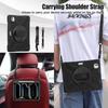 BILLTON Armored Shockproof Stand Case for iPad Pro 11 M4/M5 2024/2025 with Pencil Holder Shoulder Strap & Palm Band (27x22)