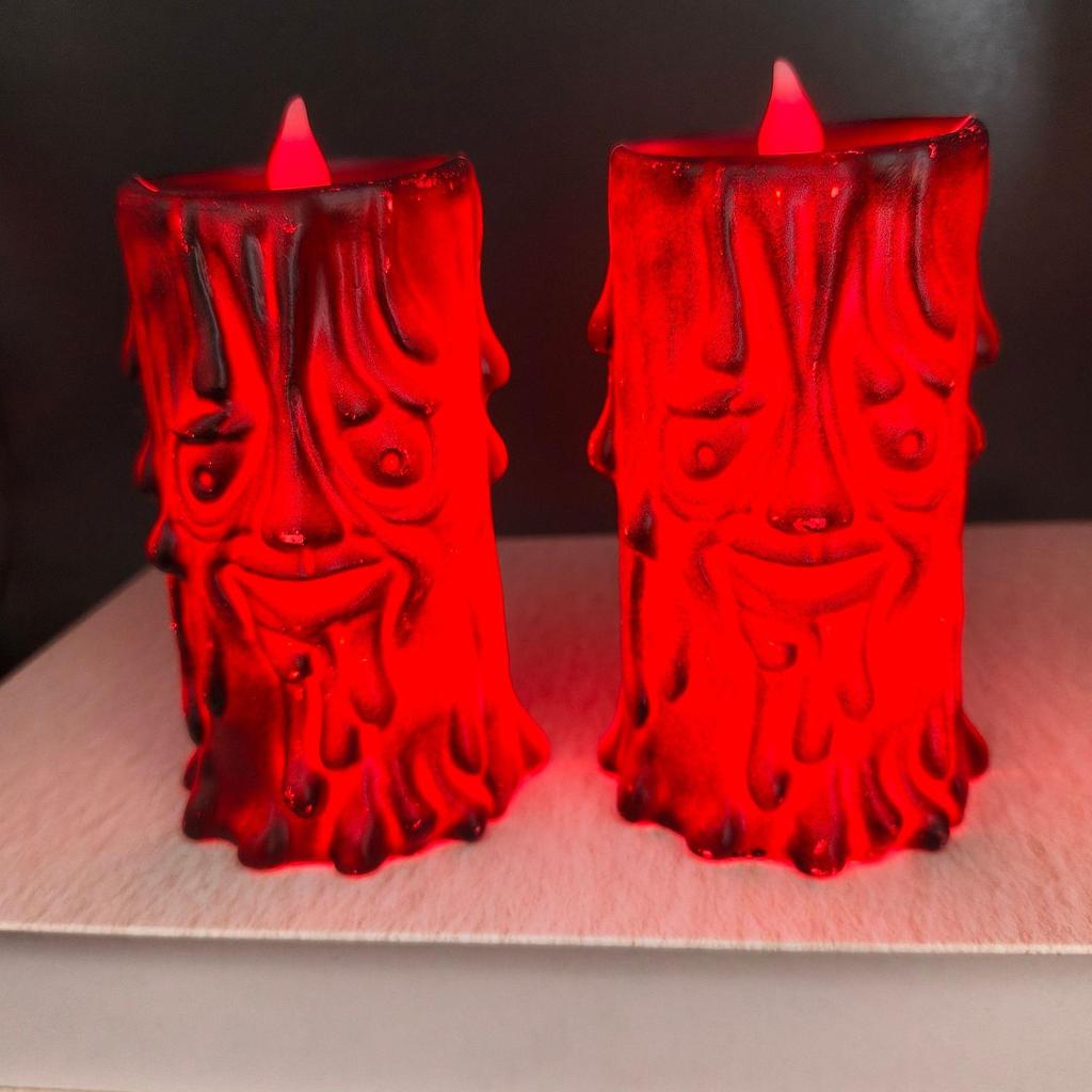 Halloween LED Decorative Tree Lights: Spirit, Ghost, Demon, Pumpkin Atmosphere Candles