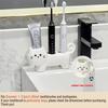 Cute Cat-Shaped Ceramic Toothbrush Holder, Space-Saving Bathroom Storage Stand with Sturdy Base