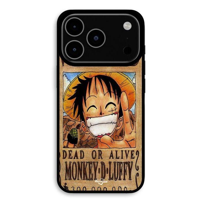Coque Pour iPhone 17 Pro Max One Piece Wanted Poster Monkey D. Luffy Maniacase noir