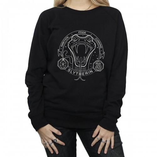 Harry Potter Women's Black / Slytherin Cotton Sweatshirt L