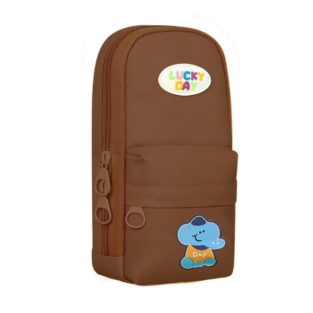 

Cartoon Lovely Pencil Case Patchwork Mini Schoolbag Pencil Cases School Supplies кофейный