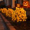 Durable Plastic Fall Foliage Artificial Autumn Flowers Bouquet, Maple Leaf/Morning Glory/Camellia Eucalyptus Ground Stake, Waterproof Harvest