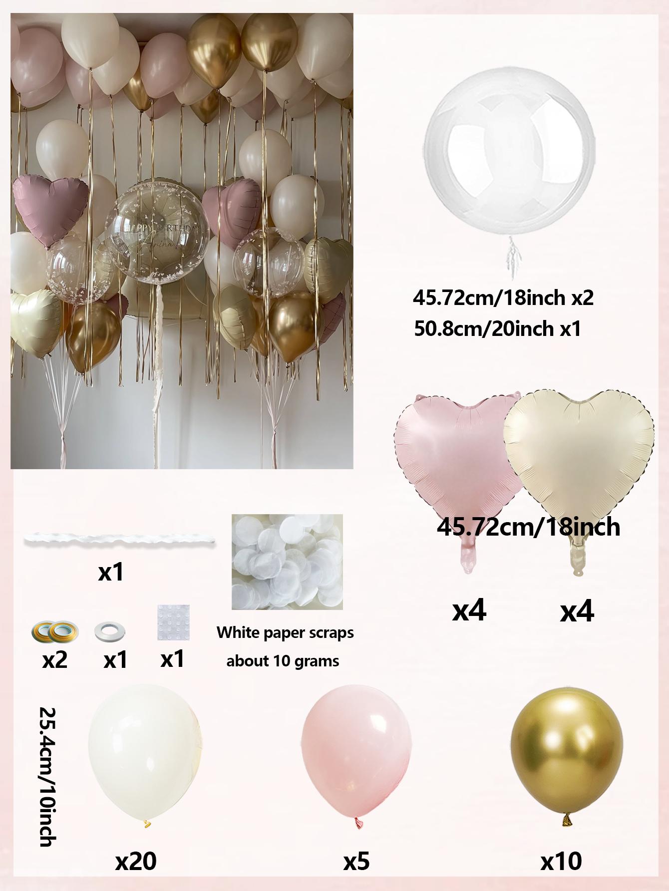 

Pink Heart Balloon Set Transparent Bobo Balloon for Wedding Season Mother s Day Proposal Birthday Decoration Balloon Other