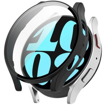 2in1 Case + Tempered Glass for Samsung Galaxy Watch 6 44mm, Black