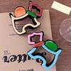 1Pc Cartoon Dog Shape Colorful Hair Claw Cute Hollow Out Creative Grab Clip Female Plastic Hair Clip