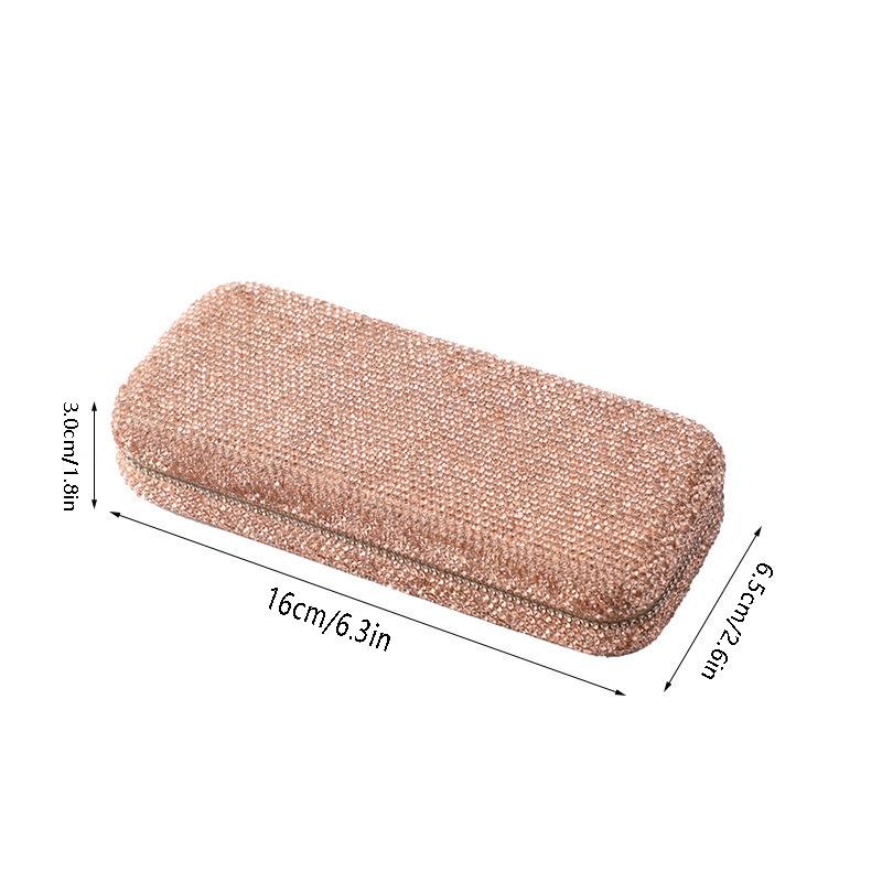 Diamond-Studded Car Sunglasses Holder - Portable Storage Box for Car Interior