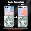 Line Butterfly Print Case For Samsung Z Flip 8 7 6 5 Luxury Plating Leather Skin Folding Phone Cover For Galaxy Z Flip8 Flip7 Flip6