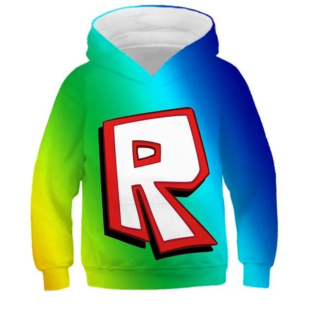 Moletom 3D com Estampa de Desenho Animado Novo 2025 MINISO Roblox para Meninos e Meninas, Moletom de Manga Comprida, Moletom Casual para Primavera e Outono, 4-14 Anos
