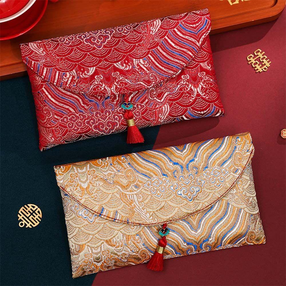 Cloth Wedding Money Pocket Chinese Style Red Packet HongBao New Year Red Envelope  Spring Festival