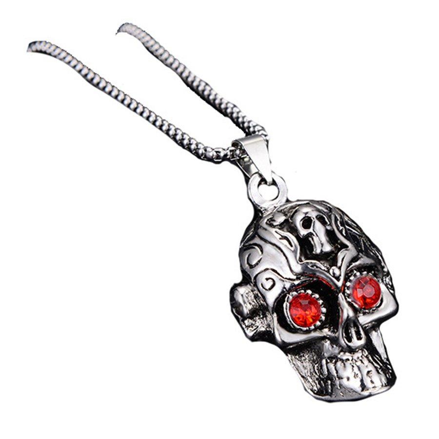 Horror Jewelry Metal Skull Necklace 