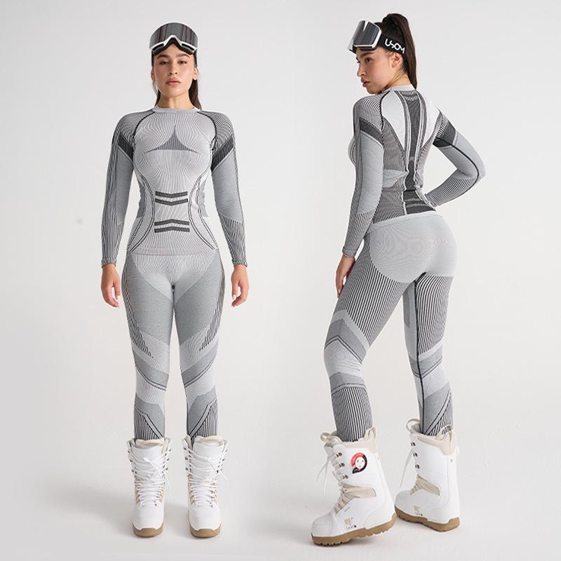 Quick-Dry Ski Base Layer Set: Warm, Sweat-Wicking Compression Wear for Men & Women
