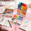 Quick-Drying Glitter Pen 24 Colors Art Markers Pen Set Quick-Drying Pen  Drawing Art