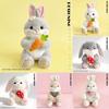 Plush Bunny Toy With Scarf And Carrot Design For Kids Gift Collection
