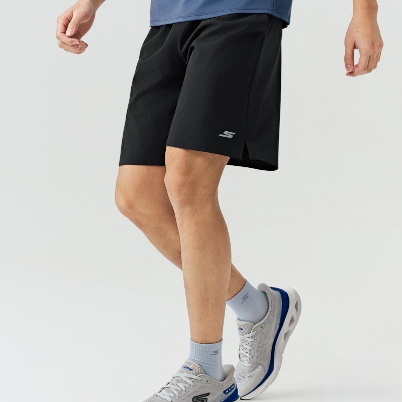 Skechers Elastic Breathable Solid Color Mid Waist Casual Shorts Men Shorts P226M024-0018