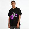 Futuristic Purple Gray Sci-Fi Spaceship Print Trendy Casual Top Pure cotton T-shirt