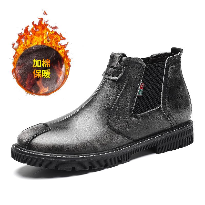 Martin boots men's new men's casual thermal cotton boots fashion trend Chelsea boots men's boots