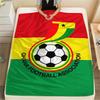 1 Stück Ghana Fußball Print Flanelldecke Hohe Qualität Warm Bequem Decke für Alle Jahreszeiten Perfekt für Geschenke Heimdekoration