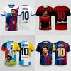 2026 Verano Nuevo Messi Moda IA Camiseta de Fútbol Hombres Mujeres Niños Camisetas Diarias al Aire Libre Deporte Transpirable Casual Manga Corta