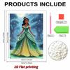 Disney Pearl Painting Princess Tiana Green Gold Gradient Skirt Creative 5D Exquisite Landscape Sparkling Craft Home Wall Decor DIY Handmade Gift