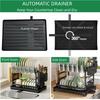 FUMITT Dish Dish Dish Slim Large Kitchen Dish Drying Easy To Assemble Automatic Drain Drainer, Drainer, Rust-Proof, Storage, - Capacity, Supplies,