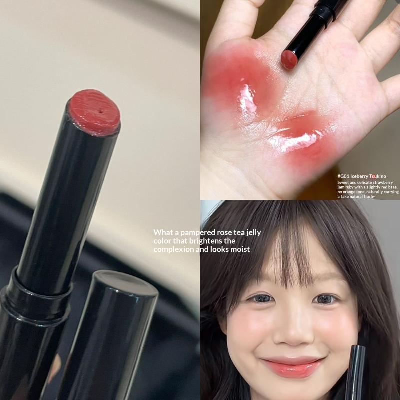 Spiegelglas Gelee Fester Lipgloss Pfirsich Lippenstift Feuchtigkeitsspendender Klarer Wasser Lipgloss Feuchtigkeitsspendender Lip Tint Make-up Koreanische Kosmetik