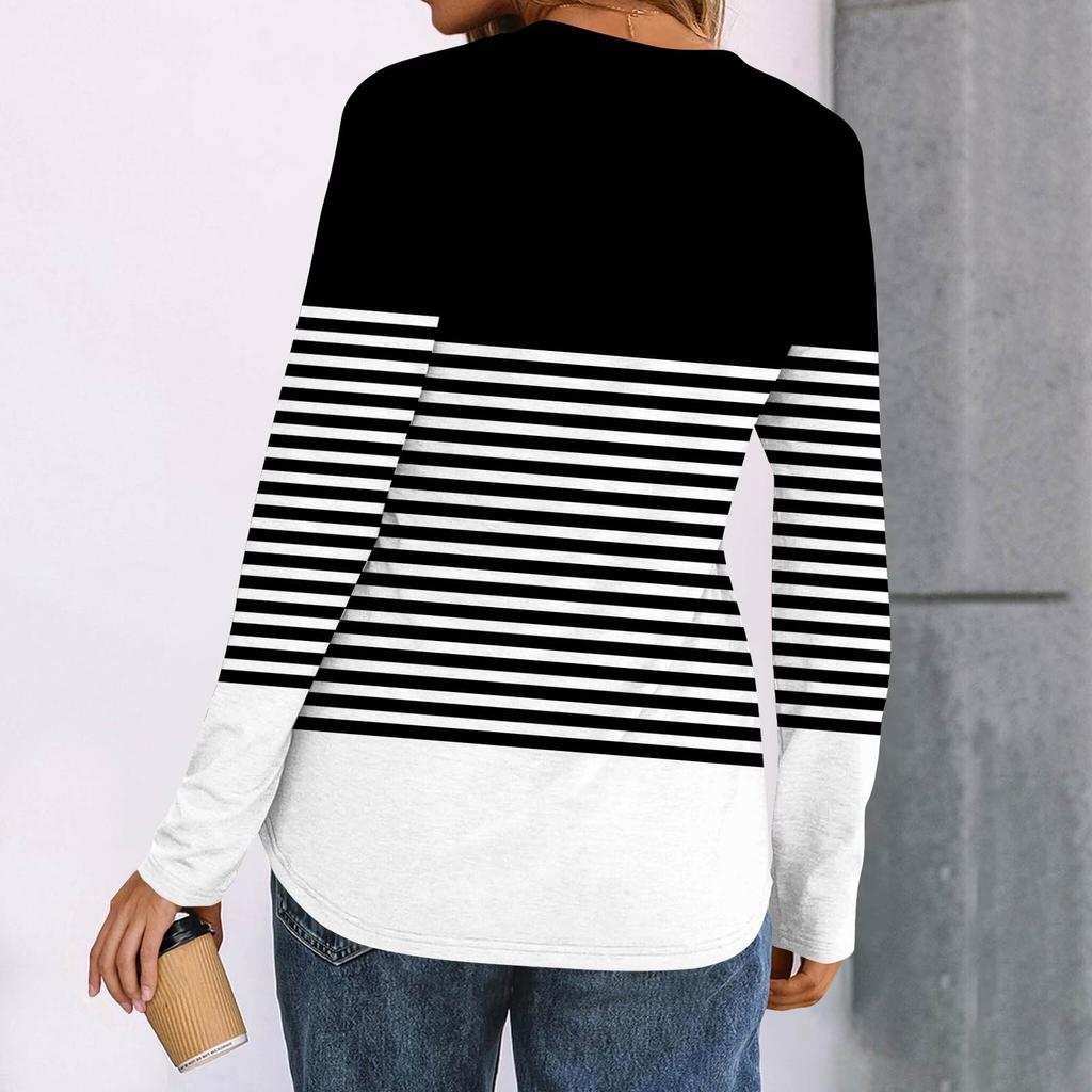 Women's Print Long Sleeve Shirts Elegant Casual Tops Trendy Shirts Tops