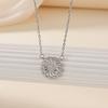 Stylish Stainless Steel Threaded Bead Flower Necklace for Women Mama 18K Gold-plated Necklace Choker Wedding Jewelry Accessories
