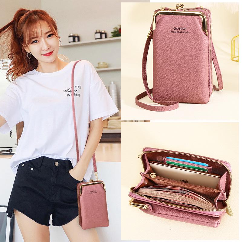 Trendy Women's Crossbody Mobile Phone Bag: Multifunctional Wallet & Coin Purse