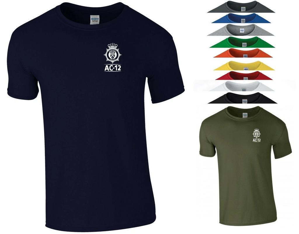 AC-12 T Shirt Pocket Line Of Duty TV Series 6 Inspired H Fans Gift Men Tee Top