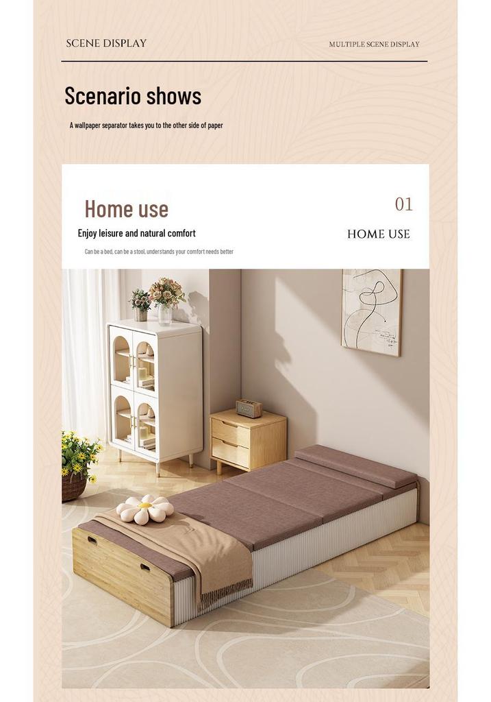 Multi-Functional Folding Bed: Extendable, Portable, and Movable for Home or Office Use