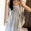 French Sweet Long Dress Women's Summer New Gentle Wind Small Fresh Design Striped Suspender Dress