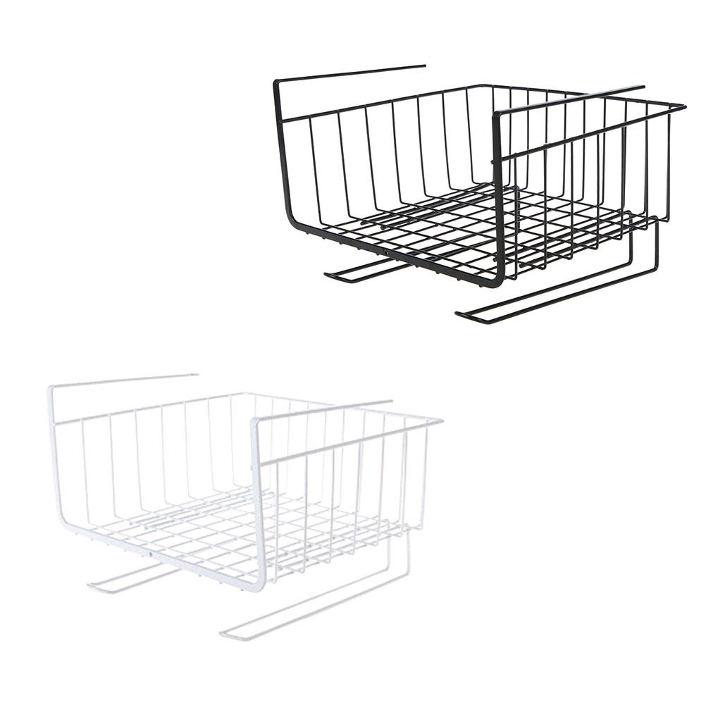 Black Under Cabinet Iron Shelf Rack Hanging Basket